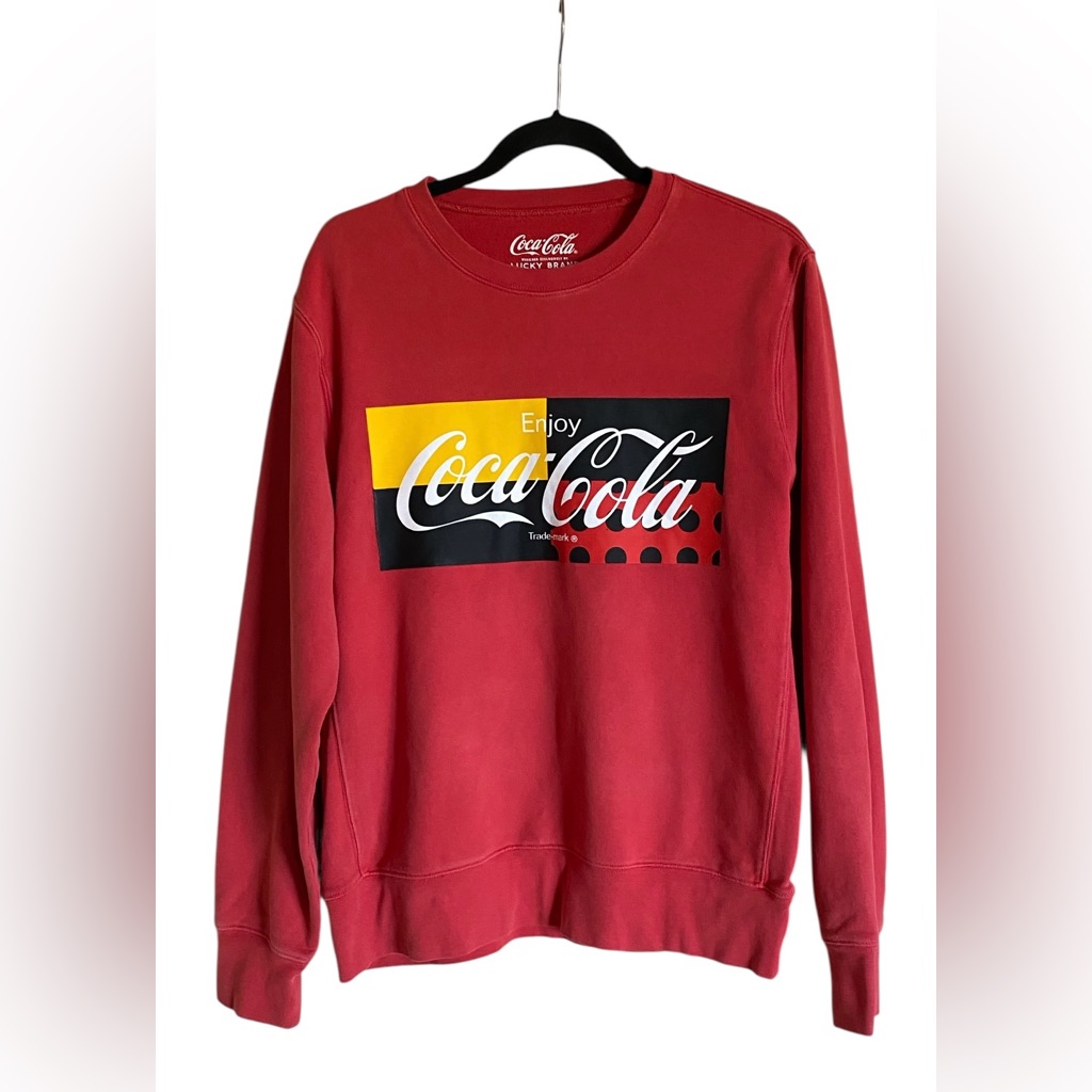Lucky Brand Coca Cola Pullover Sweatshirt Size M Lucky Brand Coca Cola Pullover Sweatshirt Size M